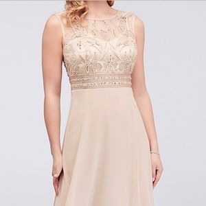 Beaded Chiffon Sheath Dress